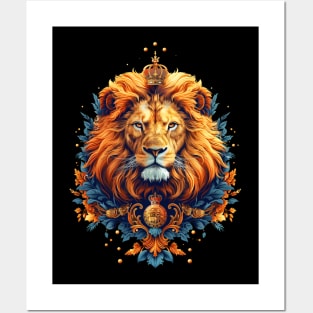 Royal Lion Emperor King of the Jungle Lion Posters and Art